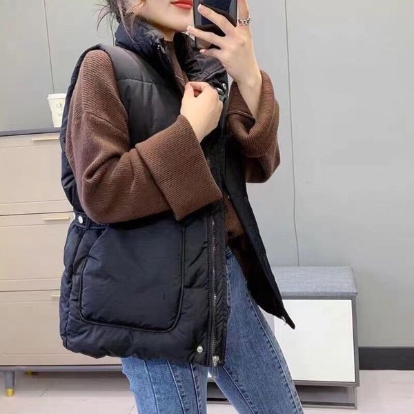 vest women's temperament leisure down cotton vest loose autumn winter wear out, White
vest women's temperament leisure down cotton vest loose autumn winter wear out, White