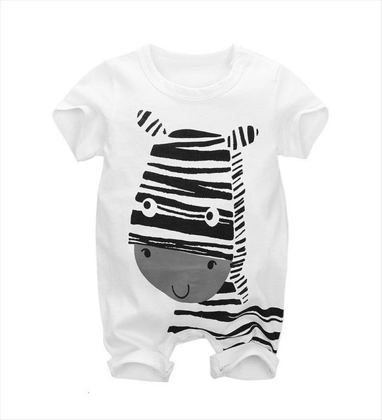 baby summer short sleeved crawling suit newborn cotton one piece male cartoon round collar clothes, White
baby summer short sleeved crawling suit newborn cotton one piece male cartoon round collar clothes, White
