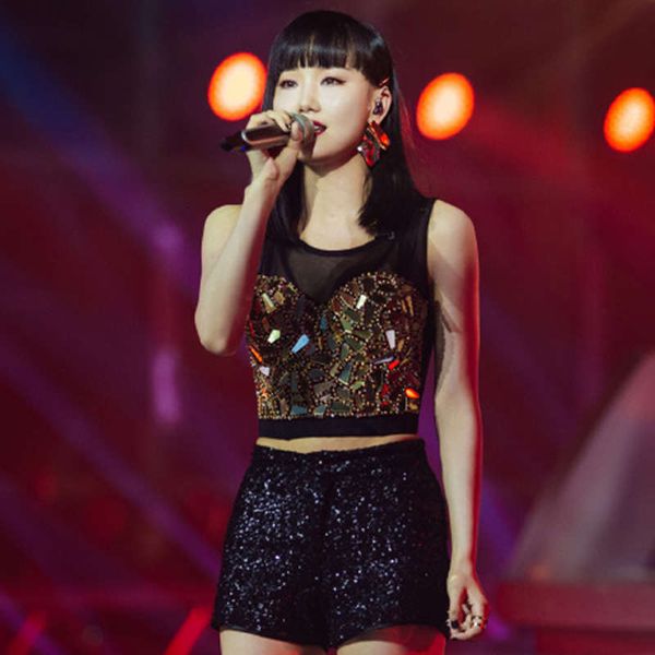 ling's dresses huang casual same gold suspender net red star dance performance costume nail bead glass sequin vest for women, Black;gray
ling's dresses huang casual same gold suspender net red star dance performance costume nail bead glass sequin vest for women, Black;gray