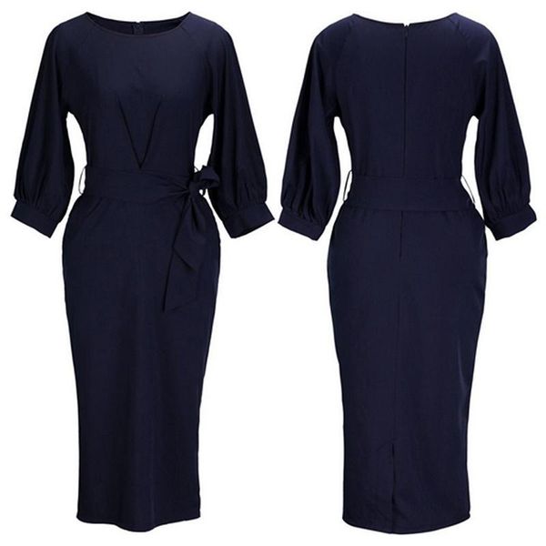 casual dresses women spring dress office lady mod-calf pencil with sashes lantern sleeve slim bodycon business party vestidos, Black;gray
casual dresses women spring dress office lady mod-calf pencil with sashes lantern sleeve slim bodycon business party vestidos, Black;gray