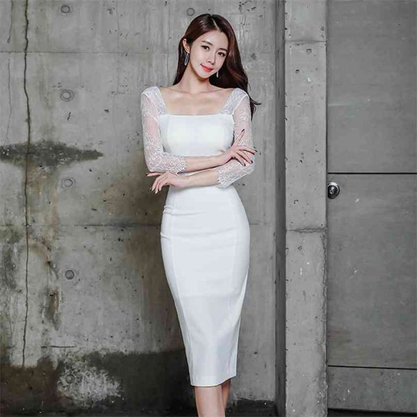 spring and summer middle sleeve of lace square collar forkedskirt elegant temperament thin fice party women dresses 210602, Black;gray
spring and summer middle sleeve of lace square collar forkedskirt elegant temperament thin fice party women dresses 210602, Black;gray