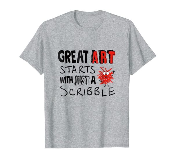 i'm not just a scribble...great art scribble t-shirt, White;black