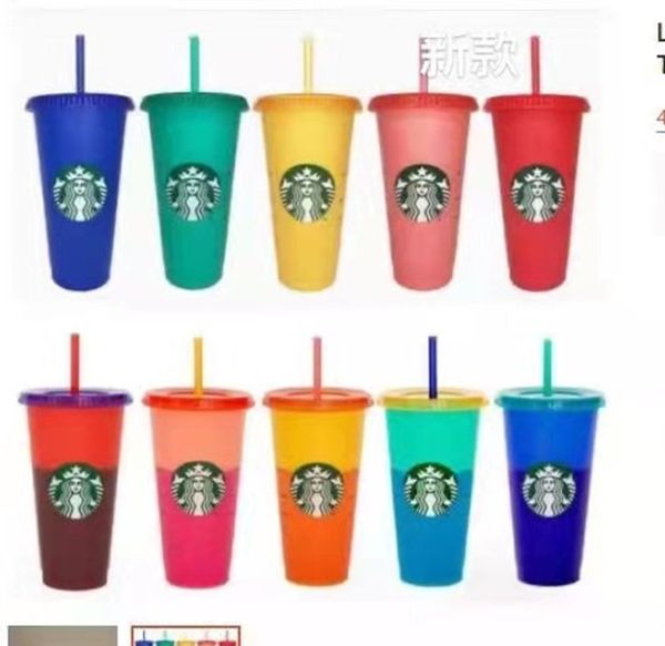 starbucks cups 24oz/700ml plastic color chaning cups coffee mug bottles with straws lid gift product 50pcs
starbucks cups 24oz/700ml plastic color chaning cups coffee mug bottles with straws lid gift product 50pcs