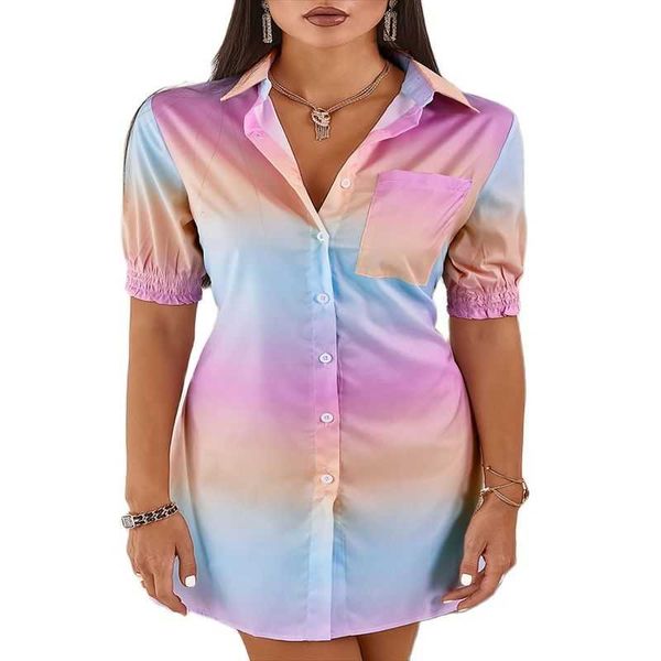 women's blouses & shirts colorblock pocket design buttoned shirt dress, White 
women's blouses & shirts colorblock pocket design buttoned shirt dress, White