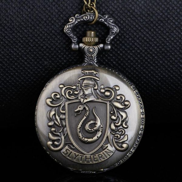 pocket watches classic film series snake academy logo quartz watch with chain antique accessories pendant selling products, Slivery;golden
pocket watches classic film series snake academy logo quartz watch with chain antique accessories pendant selling products, Slivery;golden