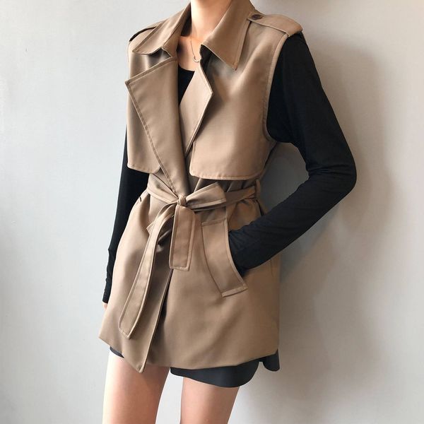 women's 2021 autumn and winter solid color suit medium length vt windbreaker 5500031, Black;white
women's 2021 autumn and winter solid color suit medium length vt windbreaker 5500031, Black;white