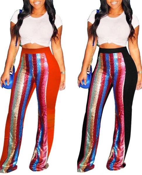 women's pants & capris sequined woman striped european style trouser streetwear women for, Black;white
women's pants & capris sequined woman striped european style trouser streetwear women for, Black;white