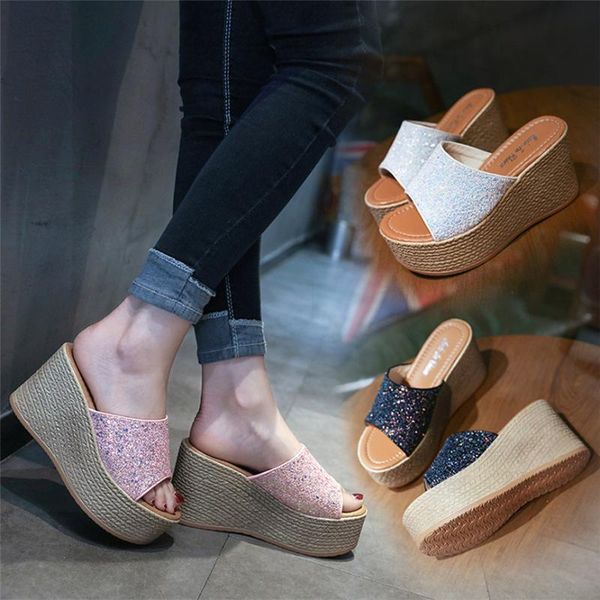 beautiful women's shoes outdoor womens flats open toe thick slip-on comfortable casual shoe solid sequins roman wedges slipper sandals, Black
beautiful women's shoes outdoor womens flats open toe thick slip-on comfortable casual shoe solid sequins roman wedges slipper sandals, Black