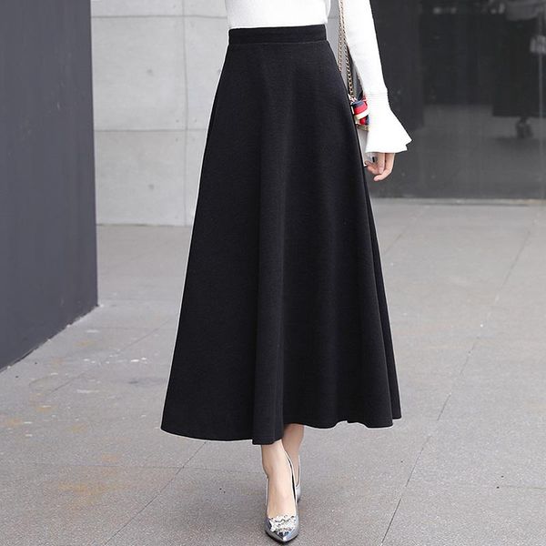 skirts womens winter long skirt thick warm cashmere ladies clothes autumn vintage a line saia lwl686, Black
skirts womens winter long skirt thick warm cashmere ladies clothes autumn vintage a line saia lwl686, Black