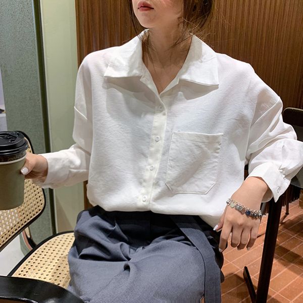 3 colors 2021 spring solid color cotton shirt casual long sleeve blouses turn down collar womens tops and blouse 2021 (F3913), White
3 colors 2021 spring solid color cotton shirt casual long sleeve blouses turn down collar womens tops and blouse 2021 (F3913), White