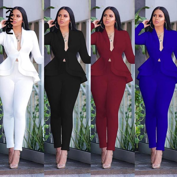 winter set tracksuit full womenpant sleeve ruffles blazers pencil suit two piece office lady outfits uniform, White
winter set tracksuit full womenpant sleeve ruffles blazers pencil suit two piece office lady outfits uniform, White