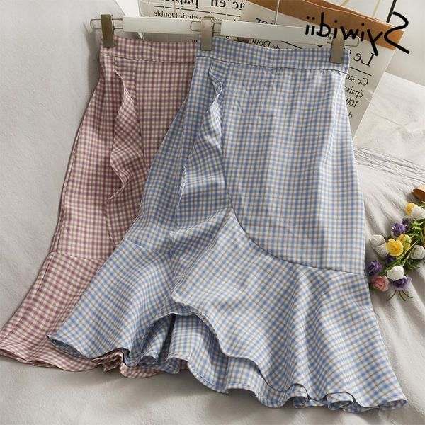 skirts irregular ruffles syiwidii slit skirt women high waist casual a-line mid-calf plaid 2021 spring summer korean fashion, Black
skirts irregular ruffles syiwidii slit skirt women high waist casual a-line mid-calf plaid 2021 spring summer korean fashion, Black