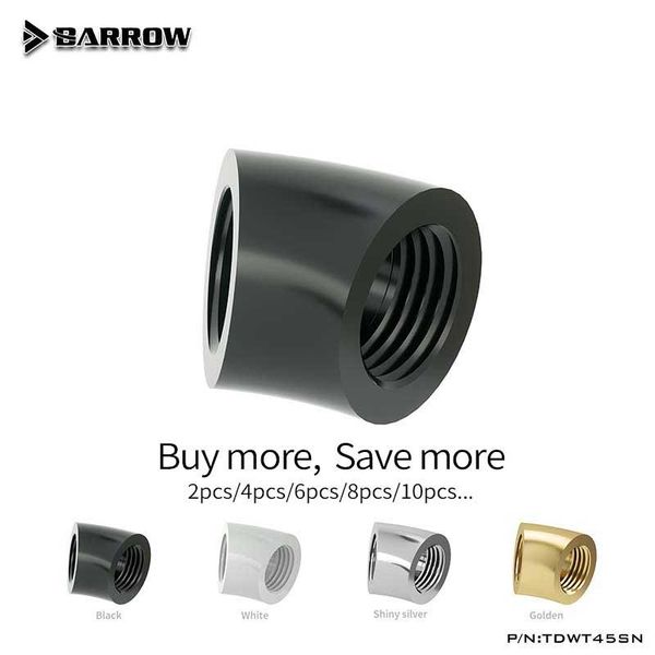 barrow tdwt45sn,black/silver/white/gold thread 45 degree fittings adapter,g1/4 for water cooler pc fans & coolings
barrow tdwt45sn,black/silver/white/gold thread 45 degree fittings adapter,g1/4 for water cooler pc fans & coolings