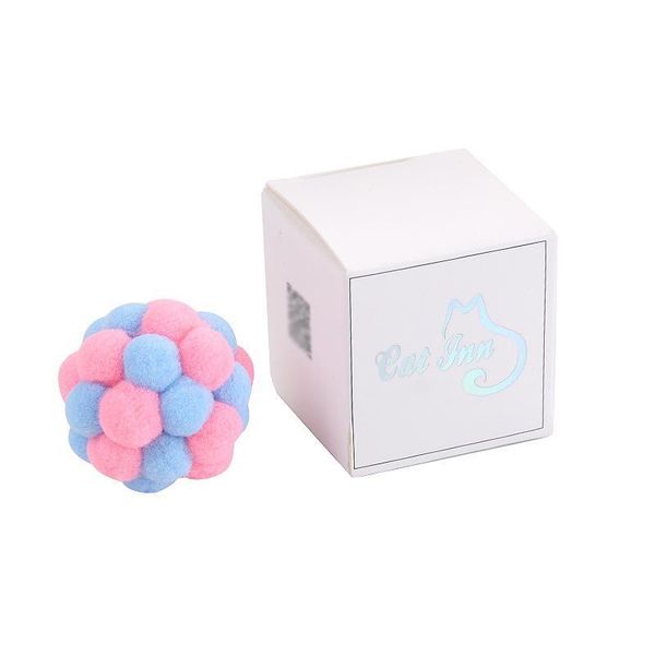 cat toys dual-color pompom ball toy interactive dog training tool kitten chew play pet supplies 
cat toys dual-color pompom ball toy interactive dog training tool kitten chew play pet supplies