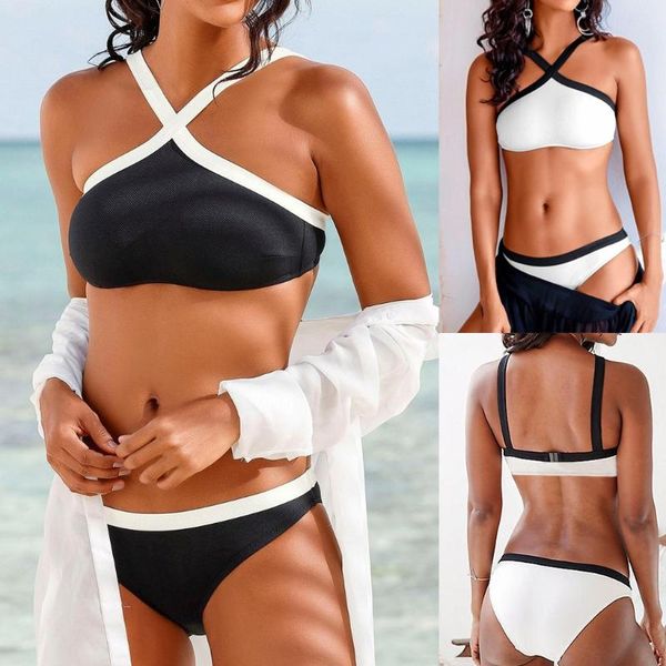 women's swimwear bikini 2021 swimsuit push up set bathing suit women solid color bikinis biquini beachwear swimsuits, White;black
women's swimwear bikini 2021 swimsuit push up set bathing suit women solid color bikinis biquini beachwear swimsuits, White;black