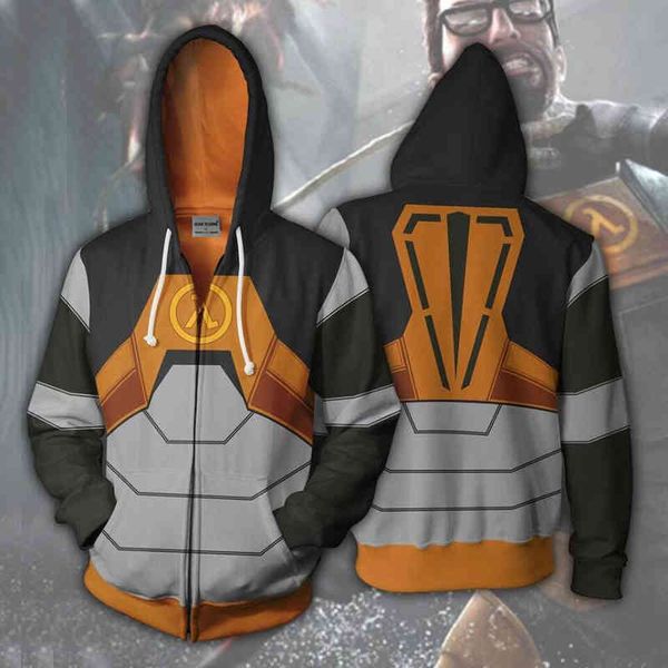 men hooded half life 3d printed hoodi casual tracksuit zipper et hooded hip hop spring autumn, Black
men hooded half life 3d printed hoodi casual tracksuit zipper et hooded hip hop spring autumn, Black