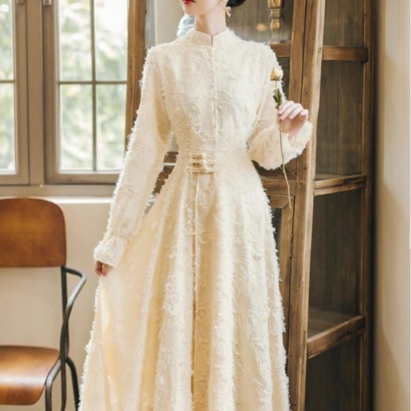 girl vintage improved cheongsam dress autumn winter fairy chinese style long lady elegant party casual dresses, Black;gray
girl vintage improved cheongsam dress autumn winter fairy chinese style long lady elegant party casual dresses, Black;gray