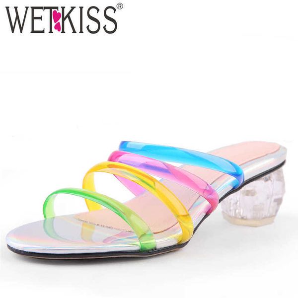 wetkiss transparent pvc slippers woman rivet women slides colorful mules shoes studded crystal heels shoes summer plus size 45 210630, Black
wetkiss transparent pvc slippers woman rivet women slides colorful mules shoes studded crystal heels shoes summer plus size 45 210630, Black