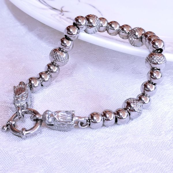 chinese style chinese long chain head stainless steel men women round beads braclet, Black
chinese style chinese long chain head stainless steel men women round beads braclet, Black