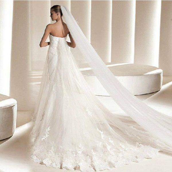 bridal veils elegant wedding accessories cathedral 2 layer veil white ivory simple with comb veu de noiva, Black
bridal veils elegant wedding accessories cathedral 2 layer veil white ivory simple with comb veu de noiva, Black