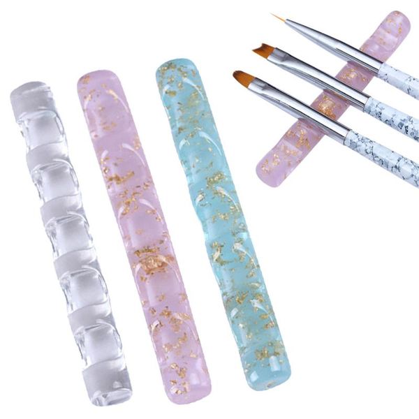 nail art equipment 1pc brush holder stand for 5pcs makeup pens clear/pink/cyan diy brushes rest acrylic display manicure tools, Silver
nail art equipment 1pc brush holder stand for 5pcs makeup pens clear/pink/cyan diy brushes rest acrylic display manicure tools, Silver