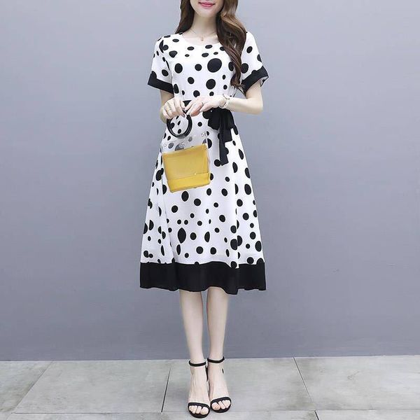 2021 summer women dress korean fashion o ne vintage midi dress a line sashes plus size polka dot party dress -3xl, Black;pink
2021 summer women dress korean fashion o ne vintage midi dress a line sashes plus size polka dot party dress -3xl, Black;pink