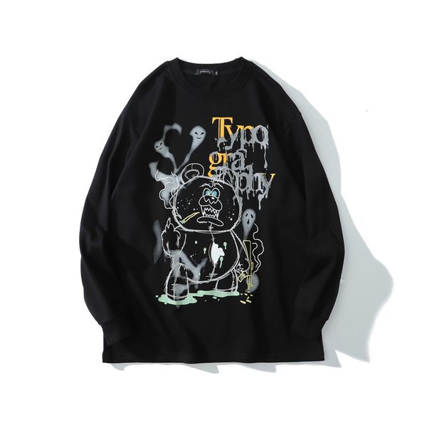 sweatshirts cartoon bear graffiti printed sweater mens bf lazy wind loose long sleeve street fashion brand round neck pullover hoodie, Black
sweatshirts cartoon bear graffiti printed sweater mens bf lazy wind loose long sleeve street fashion brand round neck pullover hoodie, Black