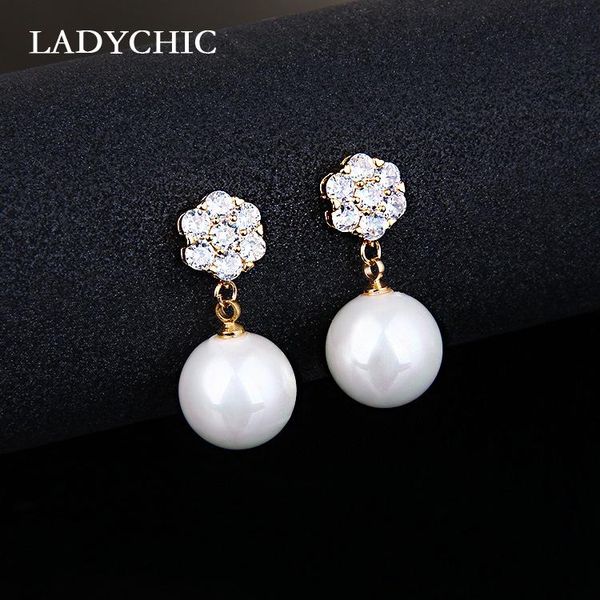 dangle & chandelier ladychic exquisite pearl earrings for women simple fashion gold silver color zircon drop jewelry accessories le1318
dangle & chandelier ladychic exquisite pearl earrings for women simple fashion gold silver color zircon drop jewelry accessories le1318