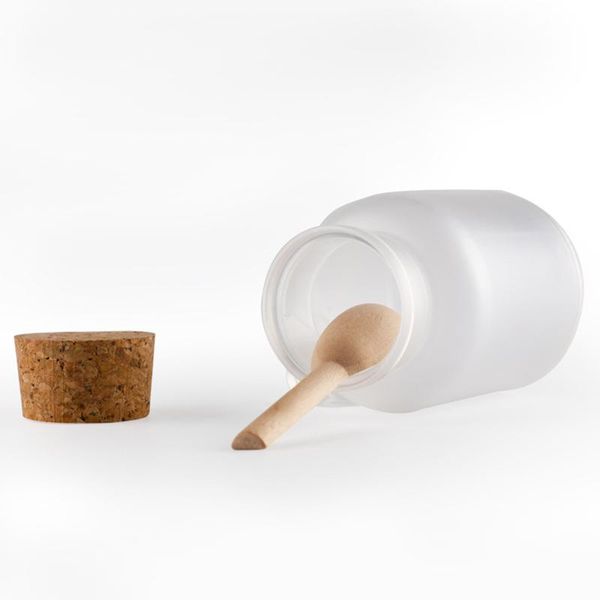 200ml clear women empty matte cork bath salt bottle with wooden spoon cosmetic refillable jar storage bottles & jars
200ml clear women empty matte cork bath salt bottle with wooden spoon cosmetic refillable jar storage bottles & jars