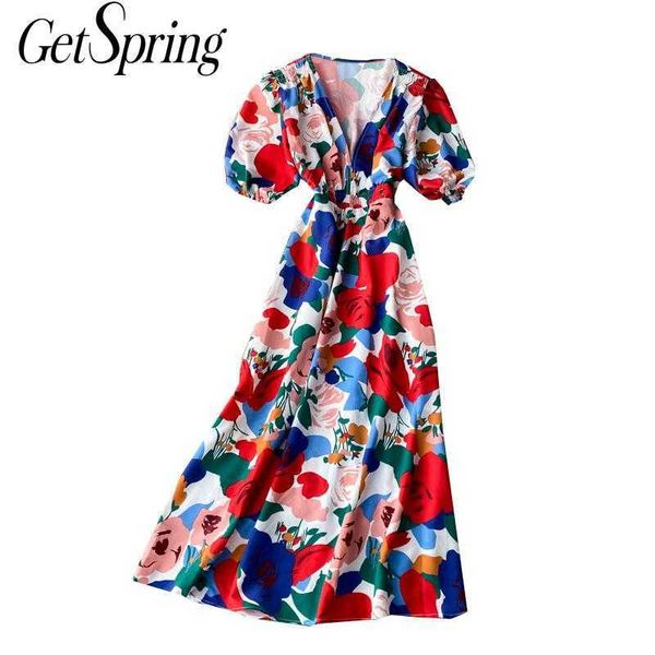 getspring women dress puff sleeve v-neck vintage printing dresses short long bohemian for 210601, Black;gray
getspring women dress puff sleeve v-neck vintage printing dresses short long bohemian for 210601, Black;gray