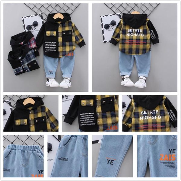 korean version of children's stitching plaid hooded long-sleeved boy 2021 spring fashion shirt casual suit clothing sets, White
korean version of children's stitching plaid hooded long-sleeved boy 2021 spring fashion shirt casual suit clothing sets, White