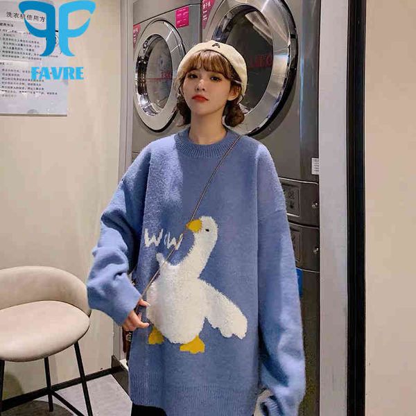 favre couple sweaters pullovers men streetwear cartoon duck goose knitted o-neck japane jumper autumn winter women sweater, Black
favre couple sweaters pullovers men streetwear cartoon duck goose knitted o-neck japane jumper autumn winter women sweater, Black