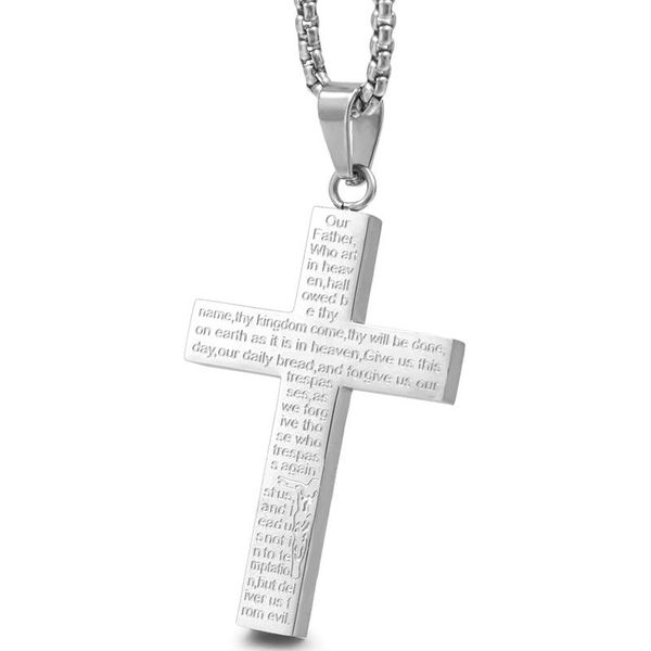 pendant necklaces engagement religion english bible cross necklace silver color women's stainless steel crucifix christian p810
pendant necklaces engagement religion english bible cross necklace silver color women's stainless steel crucifix christian p810