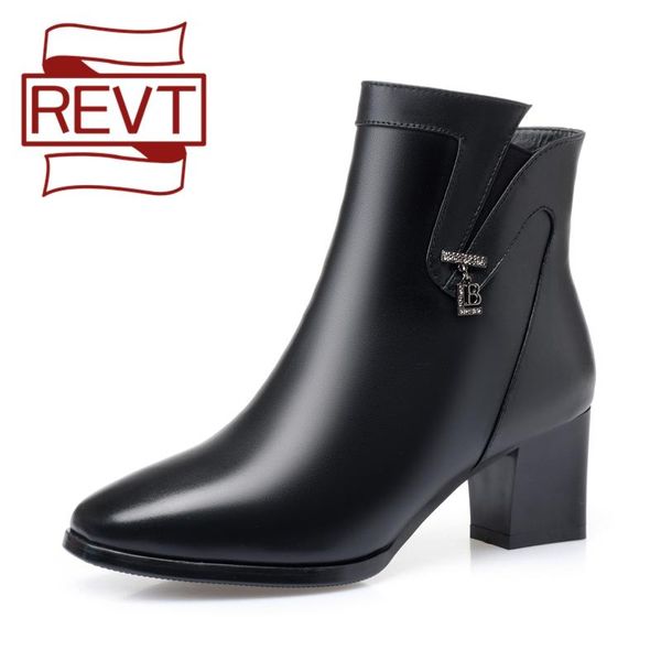 boots revt square head autumn winter genuel leather wool cotton shoes mid-heel women's thick heel plus velvet warm, Black
boots revt square head autumn winter genuel leather wool cotton shoes mid-heel women's thick heel plus velvet warm, Black