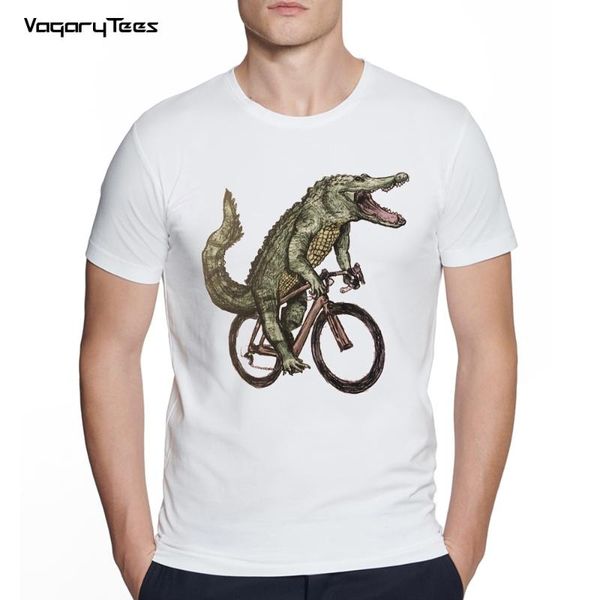 men's t-shirts creative alligator lover cycling fixed gear bike print short sleeve t-shirt hipster o-neck design cool desgin tee, White;black
men's t-shirts creative alligator lover cycling fixed gear bike print short sleeve t-shirt hipster o-neck design cool desgin tee, White;black