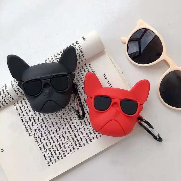 fashion bulldog air pods 1 2 pro case black red silicone for bluetooth wireless earphones cases with aniti lost hook clasp keychain wholesal
fashion bulldog air pods 1 2 pro case black red silicone for bluetooth wireless earphones cases with aniti lost hook clasp keychain wholesal