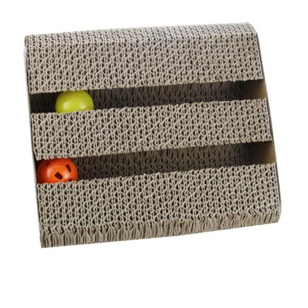 corrugated pet cat scratcher incline naturals interactive toy with bell ball claw scratching post catnip toys
corrugated pet cat scratcher incline naturals interactive toy with bell ball claw scratching post catnip toys