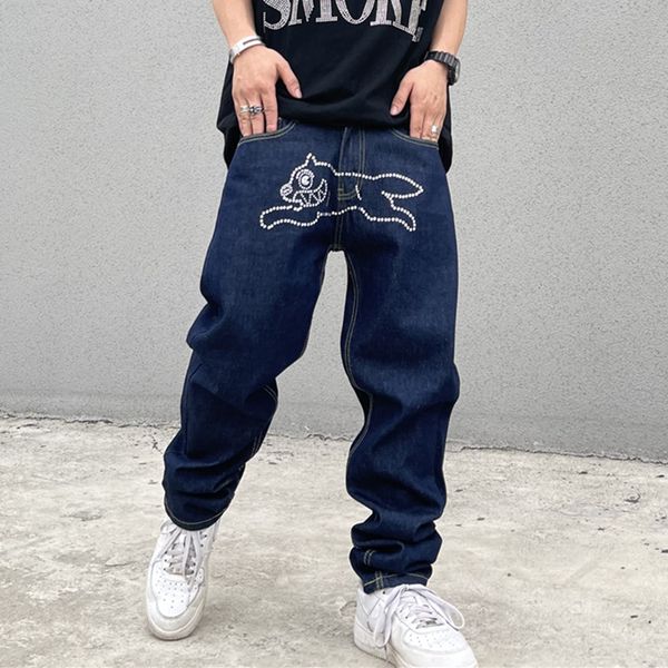 loose hip hop jeans pants for men and women straight washed blue casual denim trousers
loose hip hop jeans pants for men and women straight washed blue casual denim trousers