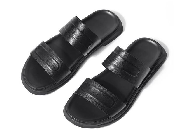sandals genuine leather men fashion slip on summer comfortable soft slippers style outdoor moccasins, Black
sandals genuine leather men fashion slip on summer comfortable soft slippers style outdoor moccasins, Black