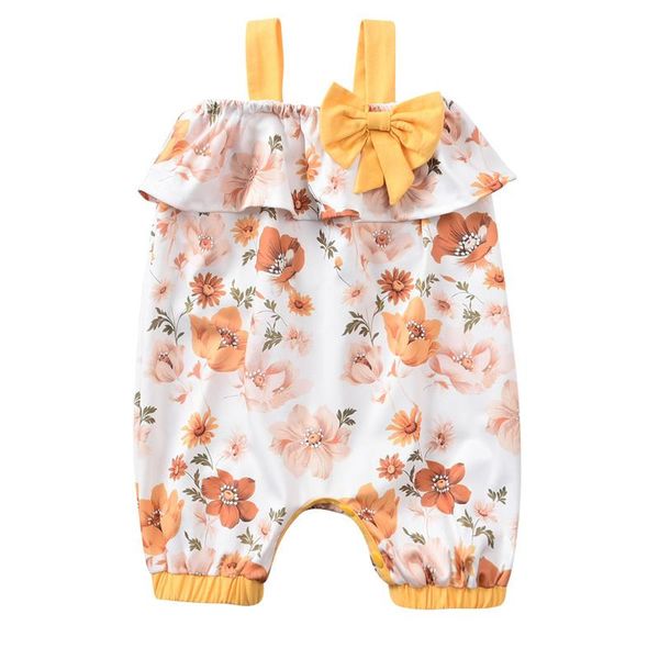 jumpsuits infant summer rompers floral strappy flounce sleeveless jumpsuit with bowknot decor for baby girls 0-12 months, Blue
jumpsuits infant summer rompers floral strappy flounce sleeveless jumpsuit with bowknot decor for baby girls 0-12 months, Blue