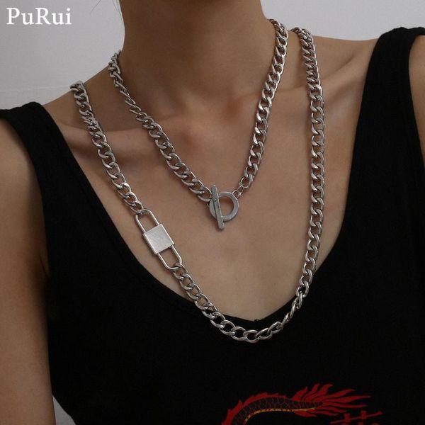 punk chunky lock choker necklace layered long pendant cuban link chain padlock for women men collar jewlery necklaces, Silver
punk chunky lock choker necklace layered long pendant cuban link chain padlock for women men collar jewlery necklaces, Silver