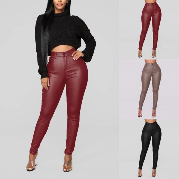 women's pants & capris women faux leather 2021 autumn winter solid color high waist tights casual trousers ladies leggings pant, Black;white
women's pants & capris women faux leather 2021 autumn winter solid color high waist tights casual trousers ladies leggings pant, Black;white