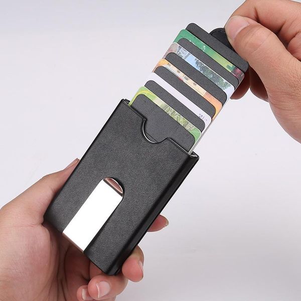 card holders aluminum alloy case holder antimagnetic change pu stainless steel, Brown;gray
card holders aluminum alloy case holder antimagnetic change pu stainless steel, Brown;gray