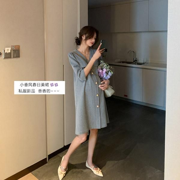 maternity dresses 8809# 2021 autumn korean fashion dress v neck slim a line chic ins clothes for pregnant women fall elegant pregnancy, White
maternity dresses 8809# 2021 autumn korean fashion dress v neck slim a line chic ins clothes for pregnant women fall elegant pregnancy, White