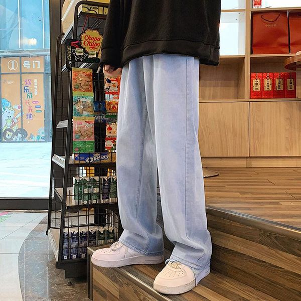 men's jeans 2021 spring and autumn youth loose korean version of solid color fashion casual all-match straight-leg pants, Blue
men's jeans 2021 spring and autumn youth loose korean version of solid color fashion casual all-match straight-leg pants, Blue