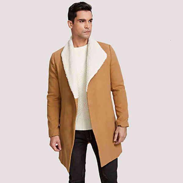 mens plush trench coats lapel neck long sleeve cardigan windbreaker homme solid color trench coats, Tan;black
mens plush trench coats lapel neck long sleeve cardigan windbreaker homme solid color trench coats, Tan;black