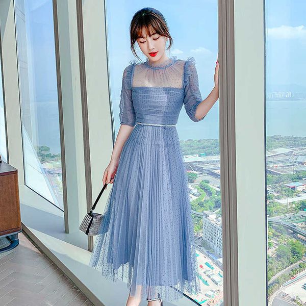 fashion designer dress summer women's dress polka dot print high waist blue mesh midi 210529, Black;gray
fashion designer dress summer women's dress polka dot print high waist blue mesh midi 210529, Black;gray