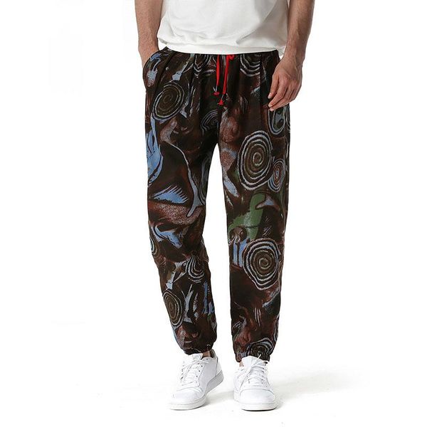 men's pants herren baumwolle leinen joggers 3d vintage grafik druck casual jogginghose männer harajuku streetwear sport hosen jogging, Black
men's pants herren baumwolle leinen joggers 3d vintage grafik druck casual jogginghose männer harajuku streetwear sport hosen jogging, Black