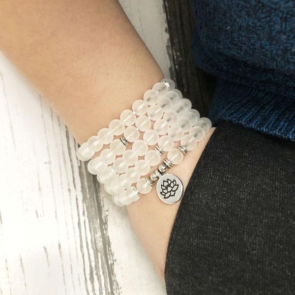 tennis matte clear onyx bracelet for lotus mala om wrist 108 prayer beads wrap around yoga, Golden;silver
tennis matte clear onyx bracelet for lotus mala om wrist 108 prayer beads wrap around yoga, Golden;silver