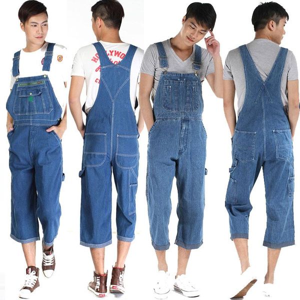 men's denim shorts large size strap straight pants light blue jeans overalls more sizes 30-48 50
men's denim shorts large size strap straight pants light blue jeans overalls more sizes 30-48 50